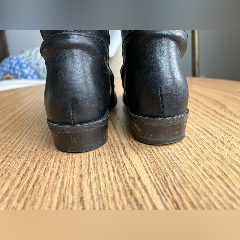Fiorentini & Baker Black Leather Flat Tall Boots 36 View 4